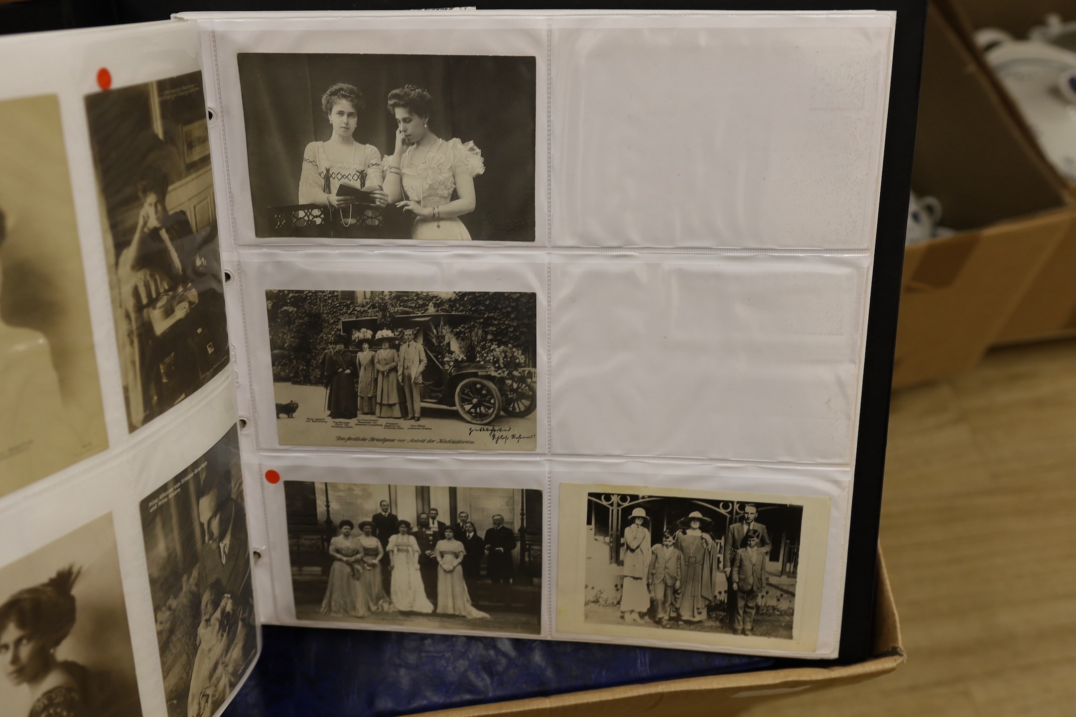 An extensive collection of postcards of European Royalty (8 albums)
